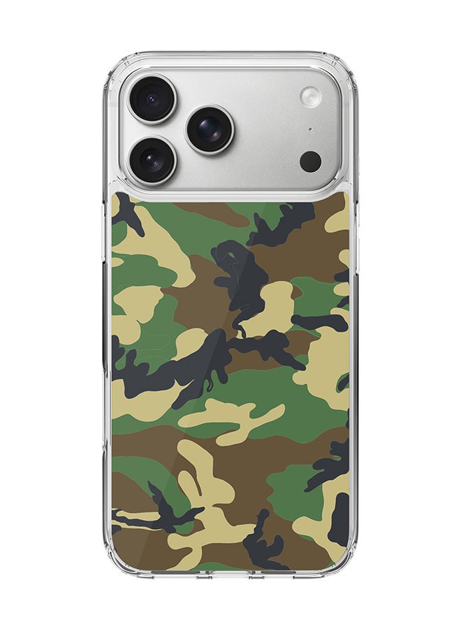 Stylizedd Classic Clear MagSafe Case for iPhone 17 Pro Max , Hybrid Soft Case Flexible Edges Anti Drop TPU PC Gel Thin Transparent Cover [ Designed for iPhone 17 Pro Max ] - Jungle Camo Full Print