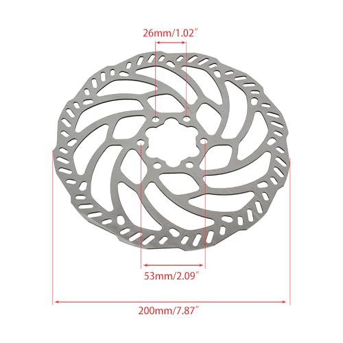 ABCERRSI Surron Front Rear Brake Disc Rotor,203mm Brake Rotor For Sur Ron Light Bee Segway X/S/X160/X260 Electric Bike(54mm Rear) - Image 2
