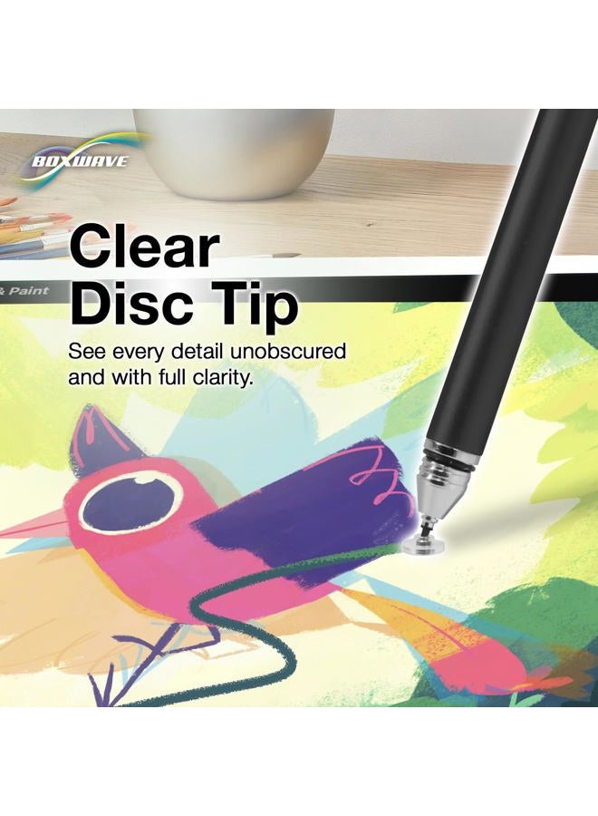 BoxWave Stylus Pen Compatible with Lenovo Tab M10 - FineTouch Capacitive Stylus, Super Precise Stylus Pen - Jet Black - Image 5