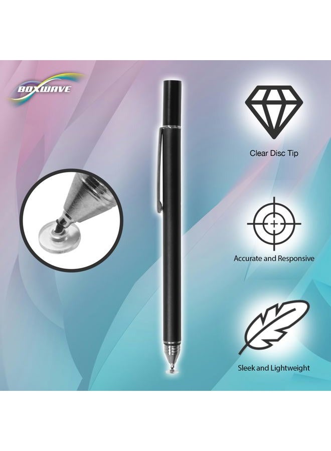 BoxWave Stylus Pen Compatible with Lenovo Tab M10 - FineTouch Capacitive Stylus, Super Precise Stylus Pen - Jet Black - Image 4