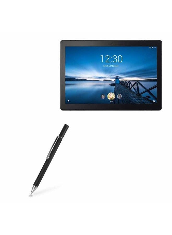 BoxWave Stylus Pen Compatible with Lenovo Tab M10 - FineTouch Capacitive Stylus, Super Precise Stylus Pen - Jet Black - Image 1