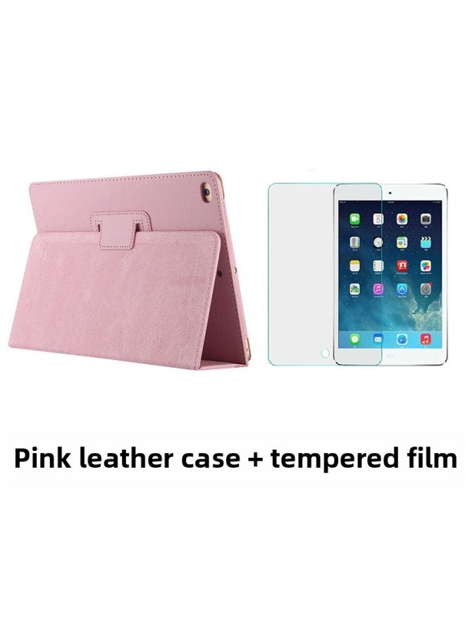 Suitable For Microsoft Surface Tablet Protective Cover Pro3pro4pro5pro6pro7 Anti-drop Shell-Color:Pink Lychee Leather Case + Tempered Film-Applicable Models:Microsoft Surface Pro 5 - Image 1