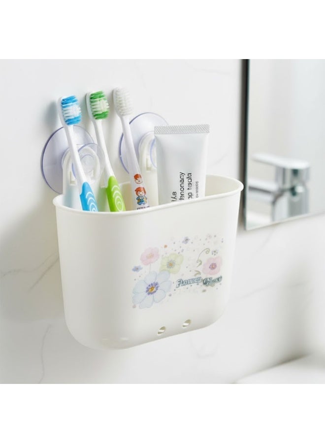 لوكاداه حامل فرشاة أسنان حائطي مع أكواب شفط قوية - منظم فرشاة أسنان للحمام بدون حفر للبلاط والزجاج والجدران الناعمة - حامل فرشاة أسنان بلاستيكي متين ومقاوم للماء للأطفال والكبار - حامل مثبت على الحائط موفر للمساحة - سهل التركيب للاستخدام المنزلي والسفر والعائلي - Image 4