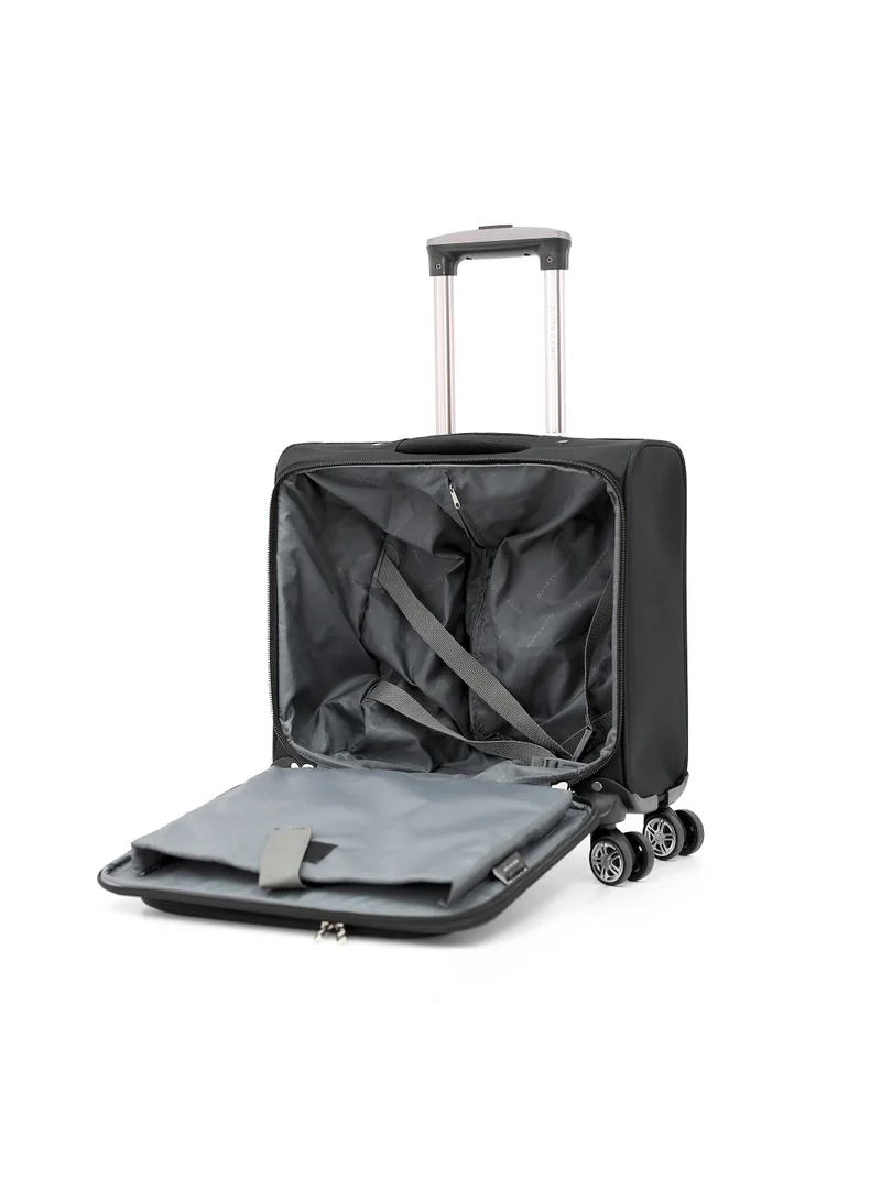 GIORDANO Giordano Soft side Double Spinner Wheel Luggage Trolley Bag 16.5 inch Cabin Size