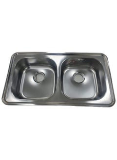 HAR & Unex STAINLESS STEEL KITCHEN SINK, SIZE: 87 x 48 CM. WITH DRAIN KIT. MADE IN KOREA  - Image 2