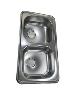 HAR & Unex STAINLESS STEEL KITCHEN SINK, SIZE: 87 x 48 CM. WITH DRAIN KIT. MADE IN KOREA  - Image 1
