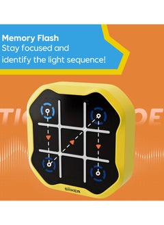 Giiker GiiKER Tic Tac Toe Bolt Board Game, 3-in-1 Portable Travel Handheld Puzzle Game Console for Memory Growth, Fidget Toys Brain Games for Kids and Adults, Birthday Gifts Family Game Night for All Ages  - Image 5