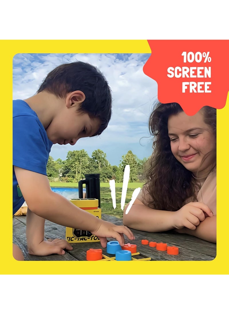 Giiker - GiiKER Tic Tac Toe Bolt Board Game, 3-in-1 Portable Travel Handheld Puzzle Game Console for Memory Growth, Fidget Toys Brain Games for Kids and Adults, Birthday Gifts Family Game Night for All Ages - Image 1