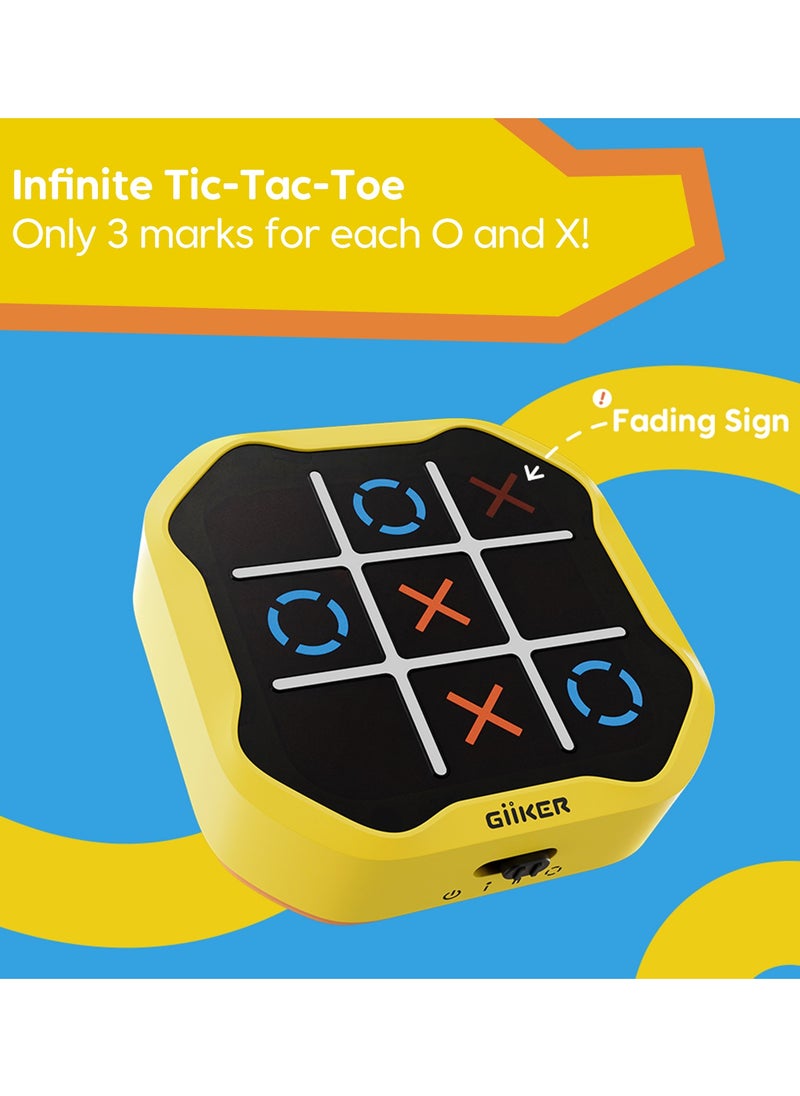 Giiker - GiiKER Tic Tac Toe Bolt Board Game, 3-in-1 Portable Travel Handheld Puzzle Game Console for Memory Growth, Fidget Toys Brain Games for Kids and Adults, Birthday Gifts Family Game Night for All Ages - Image 1