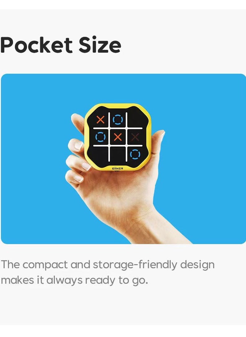 Giiker - GiiKER Tic Tac Toe Bolt Board Game, 3-in-1 Portable Travel Handheld Puzzle Game Console for Memory Growth, Fidget Toys Brain Games for Kids and Adults, Birthday Gifts Family Game Night for All Ages - Image 1