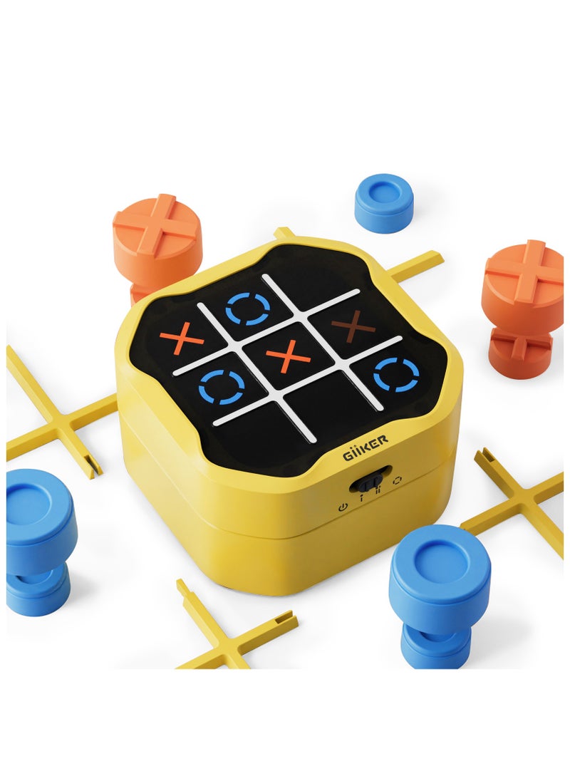 Giiker - GiiKER Tic Tac Toe Bolt Board Game, 3-in-1 Portable Travel Handheld Puzzle Game Console for Memory Growth, Fidget Toys Brain Games for Kids and Adults, Birthday Gifts Family Game Night for All Ages - Image 1