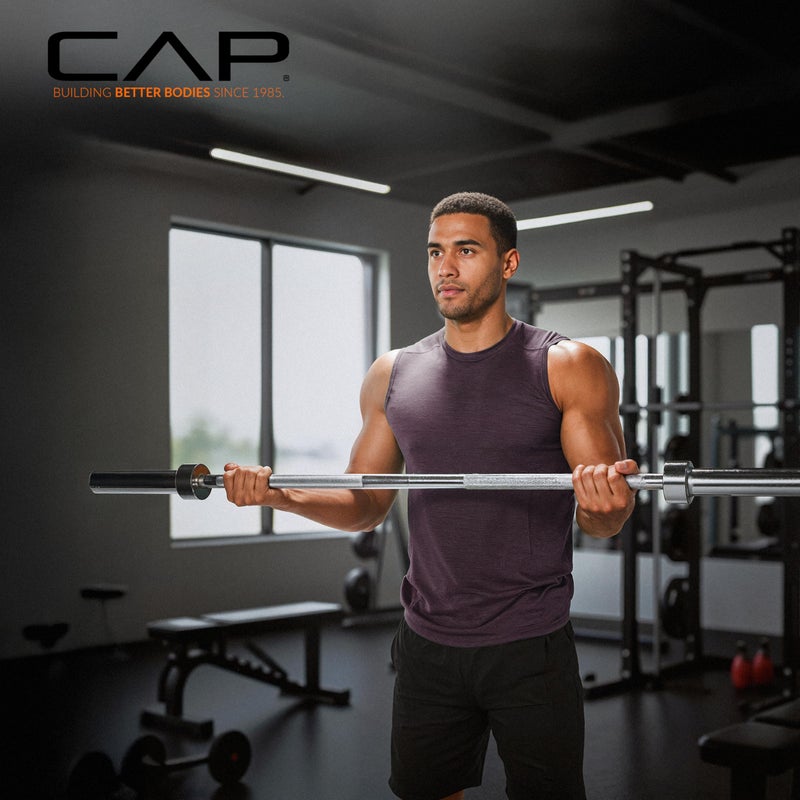 CAP Barbell 2' Olympic Solid 5 ft Bar, Bronze Bushings, Chrome (New Version) (OBIS-60-3) - Image 5