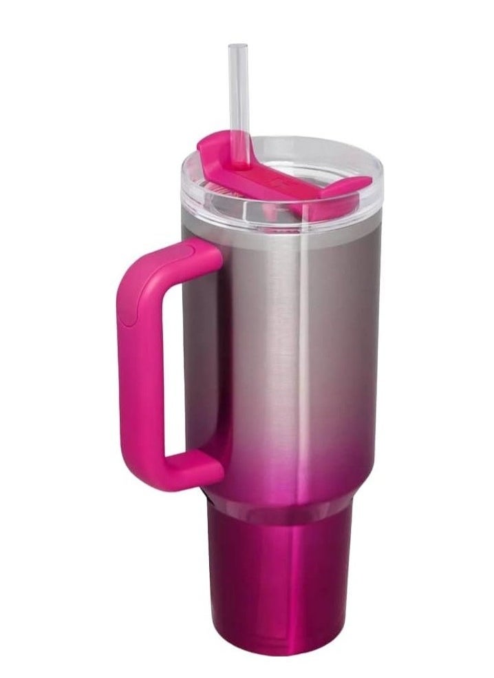 Stanley - Adventure Quencher H2.0 Flowstate Tumbler 1.2L – Vacuum Insulated Stainless Steel Travel Mug with Spill-Resistant Lid & Reusable Straw, Large 40oz Hydration Cup for Hot & Cold Drinks – Perfect for Travel, Office & Gym, Camelia Pink Gradient - Image 1