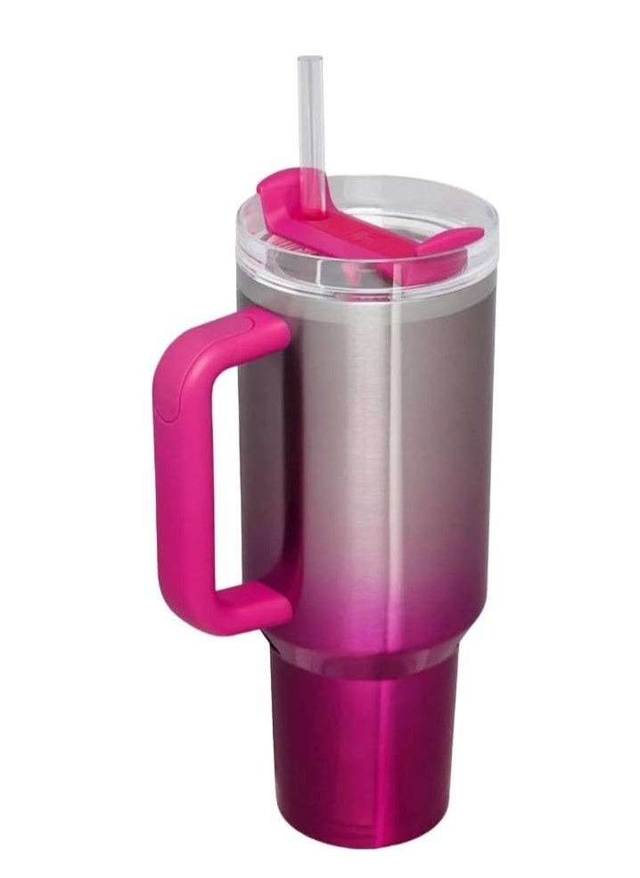 Stanley - Adventure Quencher H2.0 Flowstate Tumbler 1.2L – Vacuum Insulated Stainless Steel Travel Mug with Spill-Resistant Lid & Reusable Straw, Large 40oz Hydration Cup for Hot & Cold Drinks – Perfect for Travel, Office & Gym, Camelia Pink Gradient - Image 1