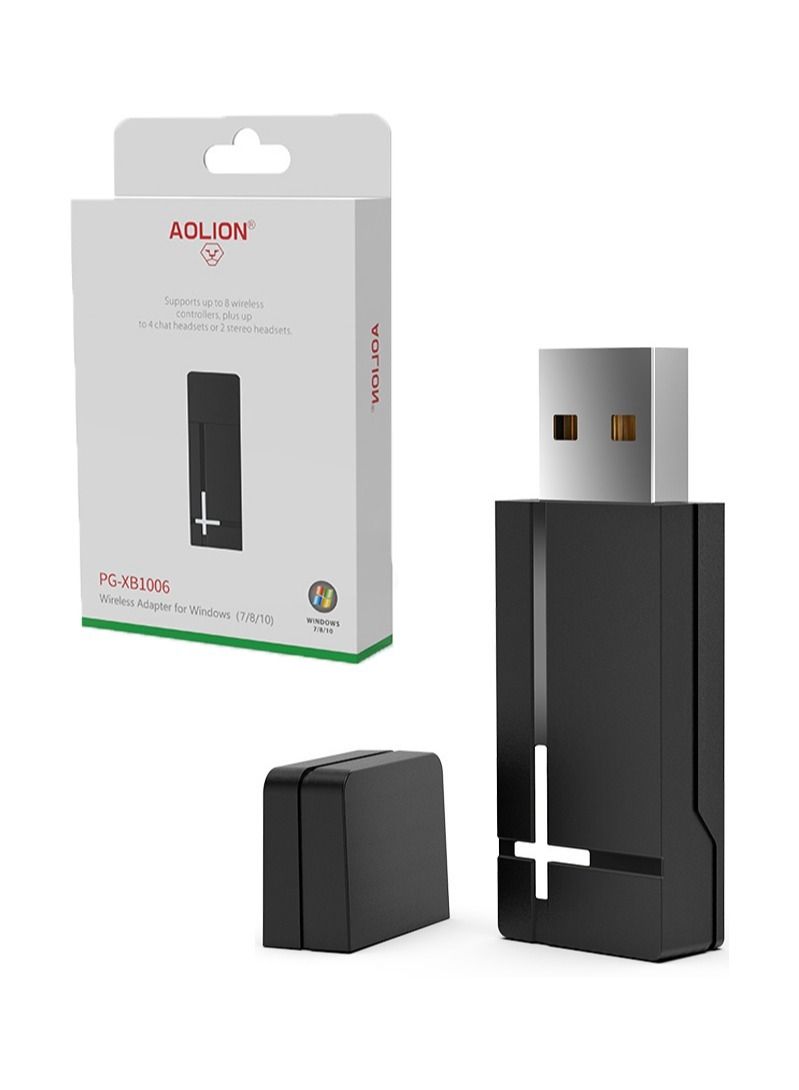 AOLION Wireless Adapter 2.4G Receiver for Xbox One Converts PC Compatible with Windows 7/8/10 Controller Elite Series 2 and X/S - Image 1