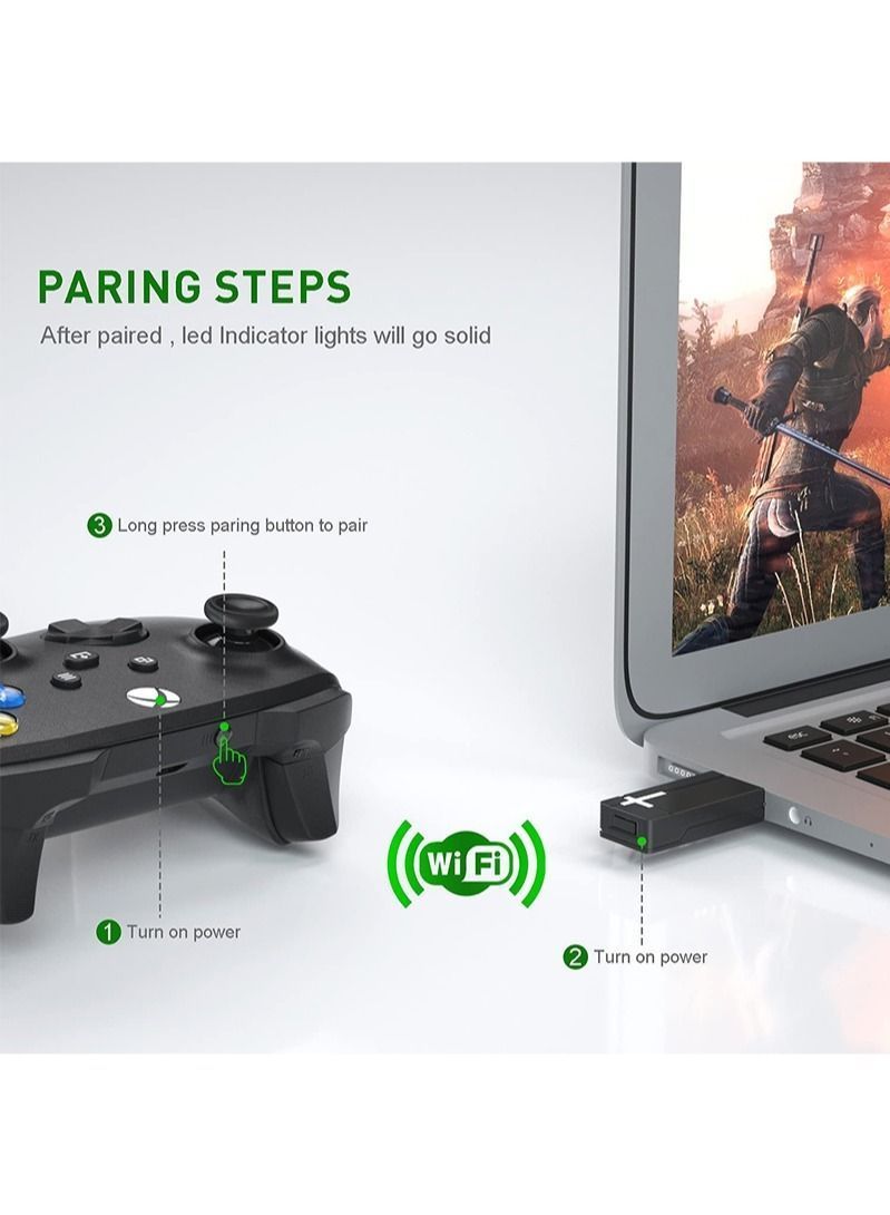 AOLION Wireless Adapter 2.4G Receiver for Xbox One Converts PC Compatible with Windows 7/8/10 Controller Elite Series 2 and X/S - Image 3