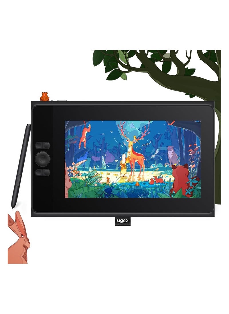 Ugee - UE12 11.9-Inch Drawing Tablet with Screen - Full-Laminated Display, Ultra-Wide Color Gamut, Multiple Color Spaces, Battery-Free Stylus - Image 1