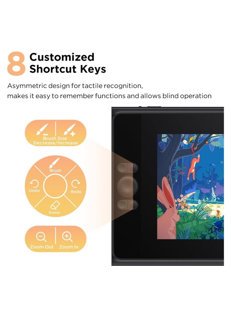 Ugee - UE12 11.9-Inch Drawing Tablet with Screen - Full-Laminated Display, Ultra-Wide Color Gamut, Multiple Color Spaces, Battery-Free Stylus - Image 1