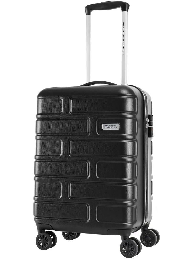AMERICAN TOURISTER Bricklane 2pc Set (55/80 cm), 4 Spinner Wheels, Hard Top, Polycarbonate, Jet Black|Lightweight|Scratch & Impact Resistance|TSA Lock|Inner Mesh Zippered Pocket - 3 Years International Warranty