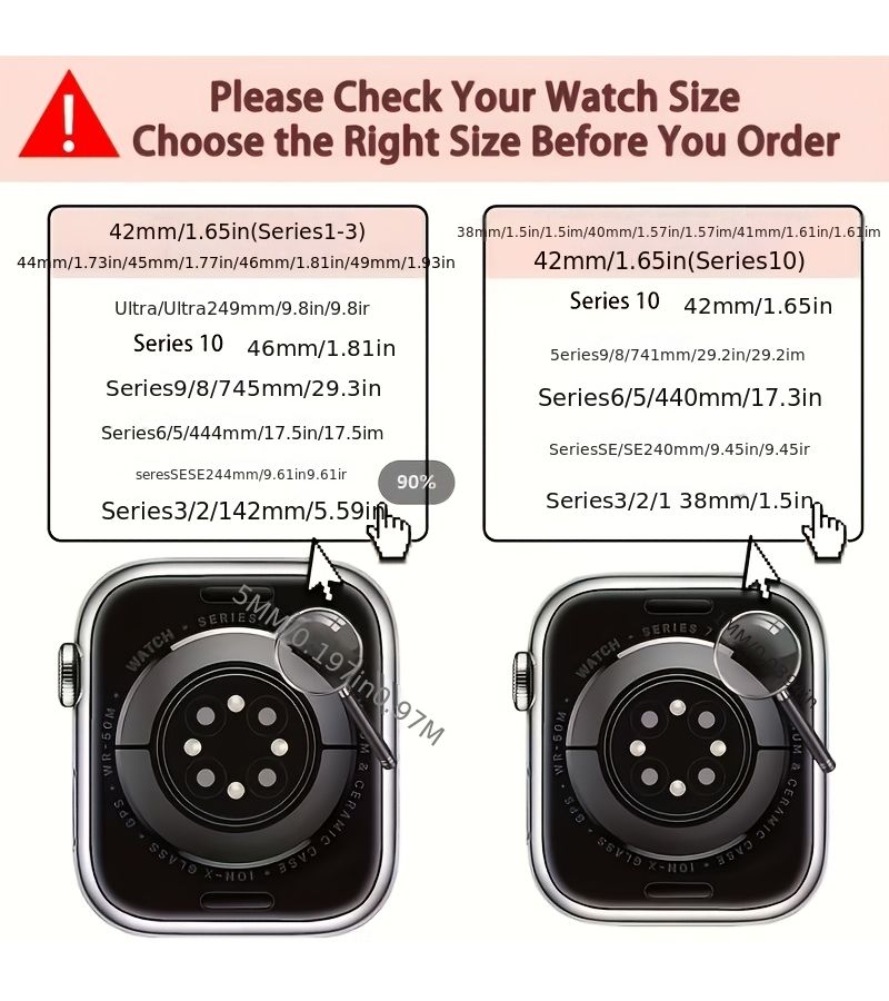 Compatible Integrated Transparent Watch Band For 42 44 45 46Mm Apple Watch Series 1-11 Anti-Fall Pure Black - Image 3