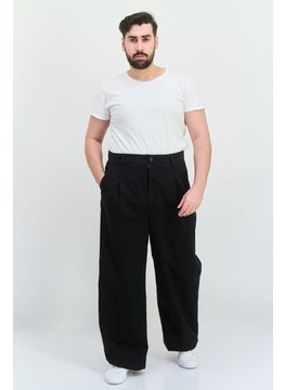 GANT Men Regular Fit Solid Wide Leg Pants, Black  - Image 4