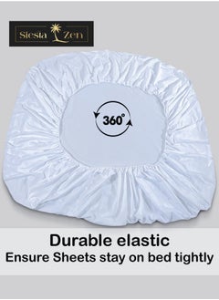 Siesta Zen Siesta Zen Microfiber Fitted Bed Sheet – 30cm Deep Pocket, Wrinkle-Resistant, Machine Washable, Soft, Cozy & Fade-Resistant – Perfect Fit for a Comfortable Night’s Sleep  - Image 3