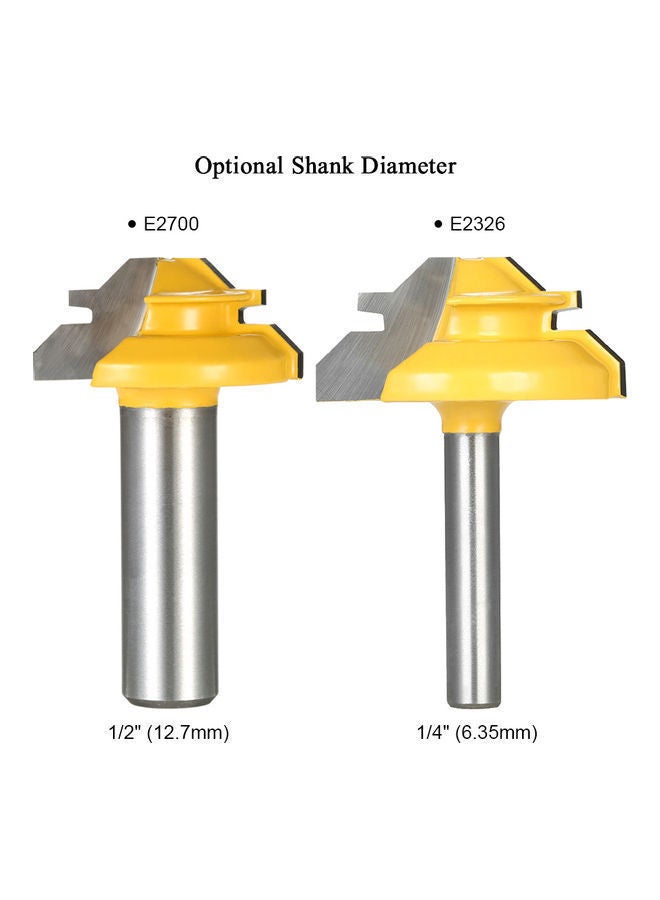 NIBEMINENT Small Lock Miter Router Bit Silver - Image 4