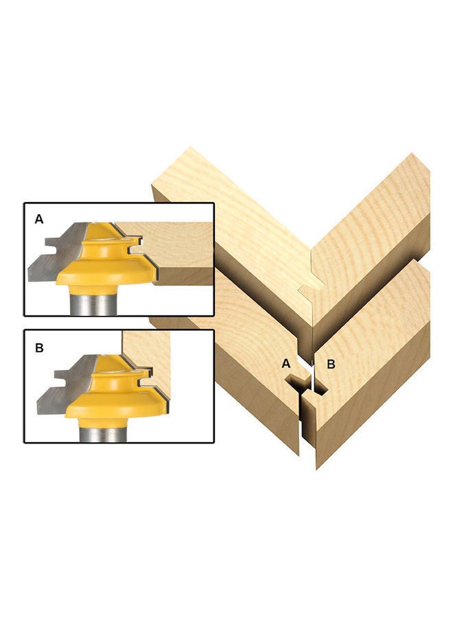 NIBEMINENT Small Lock Miter Router Bit Silver - Image 2