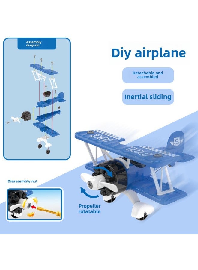 Hot-selling Educational Toy Car DIY Police Car Assembly Engineering Car Assembling Aircraft Archaeological Dinosaur Toy-Color:Brown Cross-country + Carriage - Image 5