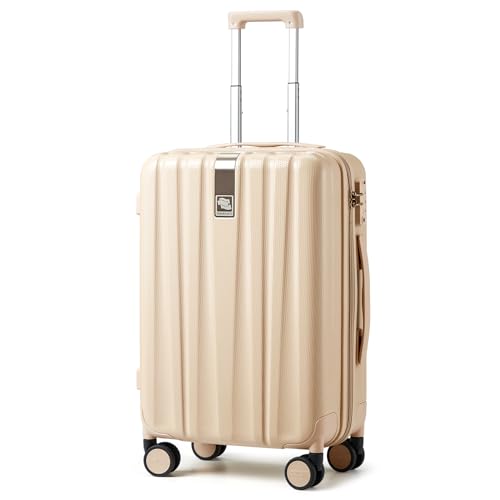 Hanke 20 Inch Carry On Luggage 22x14x9 Airline Approved Lightweight PC Hard Shell Suitcases with Wheels Travel Luggage Rolling Suitcase Travel Luggage Bag for Weekender（Cuba Sand） - Image 1
