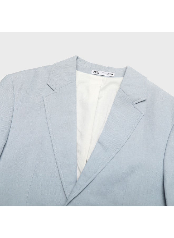 Zara Men's Solid Color Loose-fit Minimalist Versatile Fashion Commuter Shoulder-padded Long-sleeve Suit Jacket - Image 4