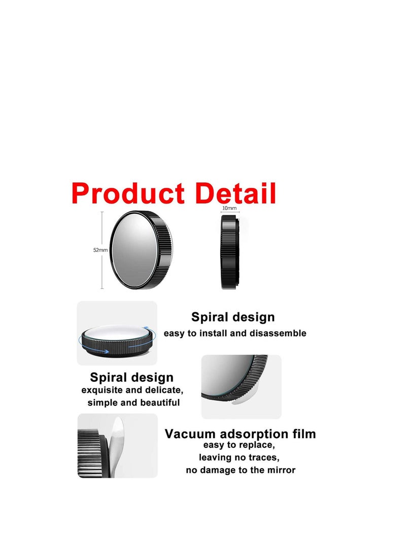 SYOSI Car Blind Spot Mirror, Round HD Glass with Framed Convex Rear View Mirror with Wide Angle Adjustable Sucker for All Universal Vehicles Car Fit Stick-on Design - Image 4
