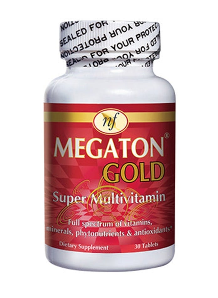 Natural Fervor - Megaton Gold Super Multivitamin 30 Tablets Full spectrum of vitamins, Minerals, Phytonutrients & Antioxidants - Image 1