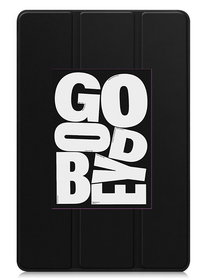 Theodor Protective Flip Case For Apple iPad mini 7th Generation (A17 Pro 2024 / Mini 6 2021 6th Generation) With Trifold Stand Auto Wake Sleep Shockproof Cover Goodbye - Image 1