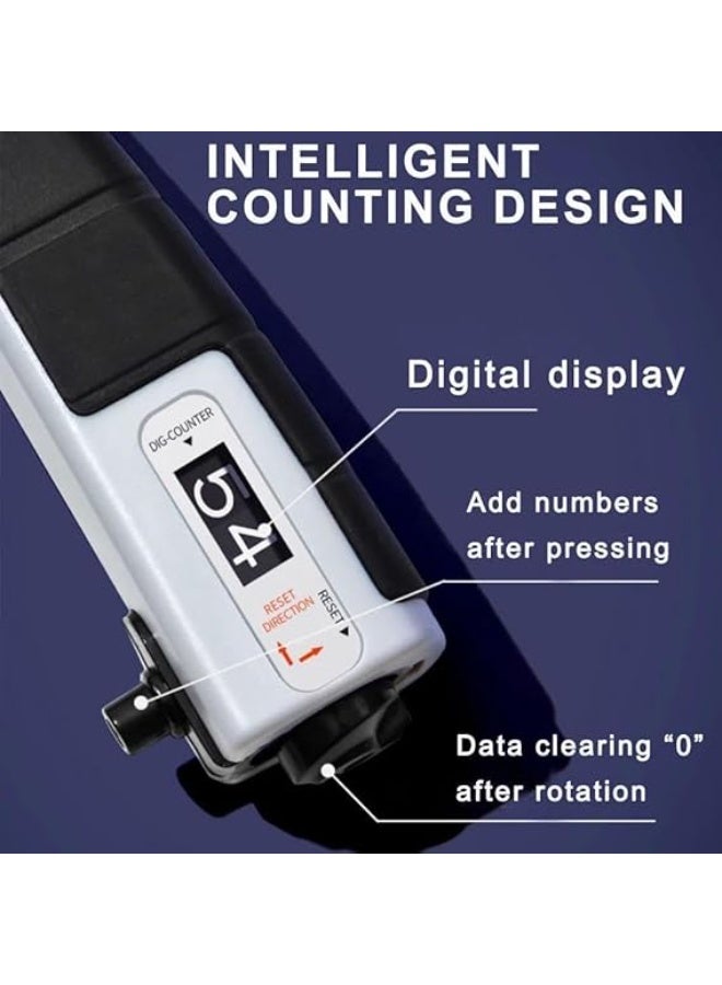 قبضة يد لتقوية القبضة مع عداد ذكي مقاوم للانزلاق – مثالي لبناء العضلات وتدريب الساعد والأصابع والمعصم، مع مقاومة قابلة للتعديل من 5 إلى 60 كغ- أسود - Image 2