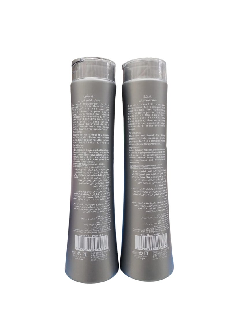 PASTEEL Keratin shampoo and conditioner set 400 ml - Image 2