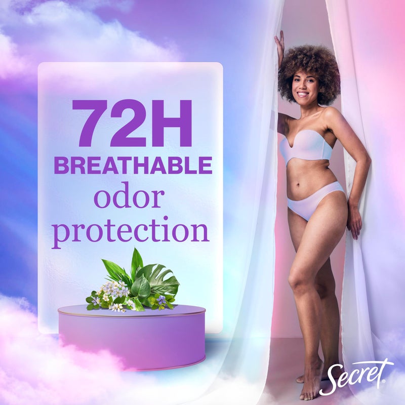 Secret مزيل العرق السري فريش للنساء، حماية من العرق والرائحة لمدة 72 ساعة، انتعاش فوري ولطيف، معادن متوازنة الرقم الهيدروجيني، جل شفاف، رائحة نسيم المحيط الخفيف، 2.6 أونصة - Image 3