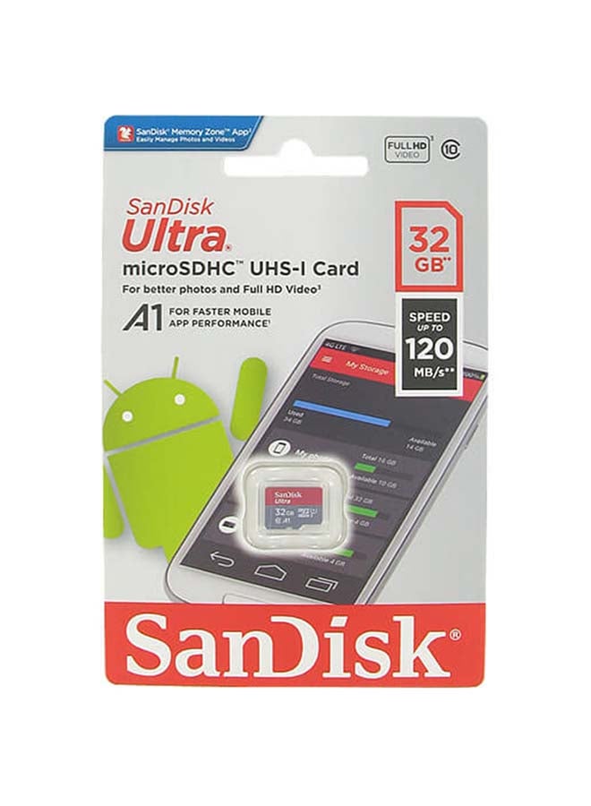 sandisk Ultra microSDHC 120MB/s  A1 Class 10 UHS-I 32 GB  Android smartphones and tablets, and Windows laptops A1-rated performance SDSQUA4-032G-GN6MN - Image 2