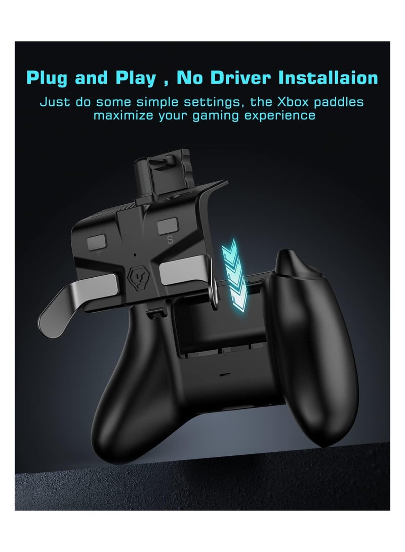 Controller Paddles for Xbox Series S / X Controller, Paddles with Memory Function 2 Metal Back ons 3.5mm Audio Jack for  Xbox Series S / X Controller (Not for Xbox One Controller)  - Image 3