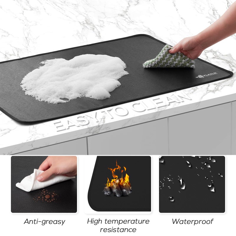 FLASLD Fireproof and Waterproof Stove Top Covers, 21Ã—29.5 inch Electric Glass Top Stove Cover - Ceramic Glass Cooktop Protector for Flat Top Oven, Black - Image 4
