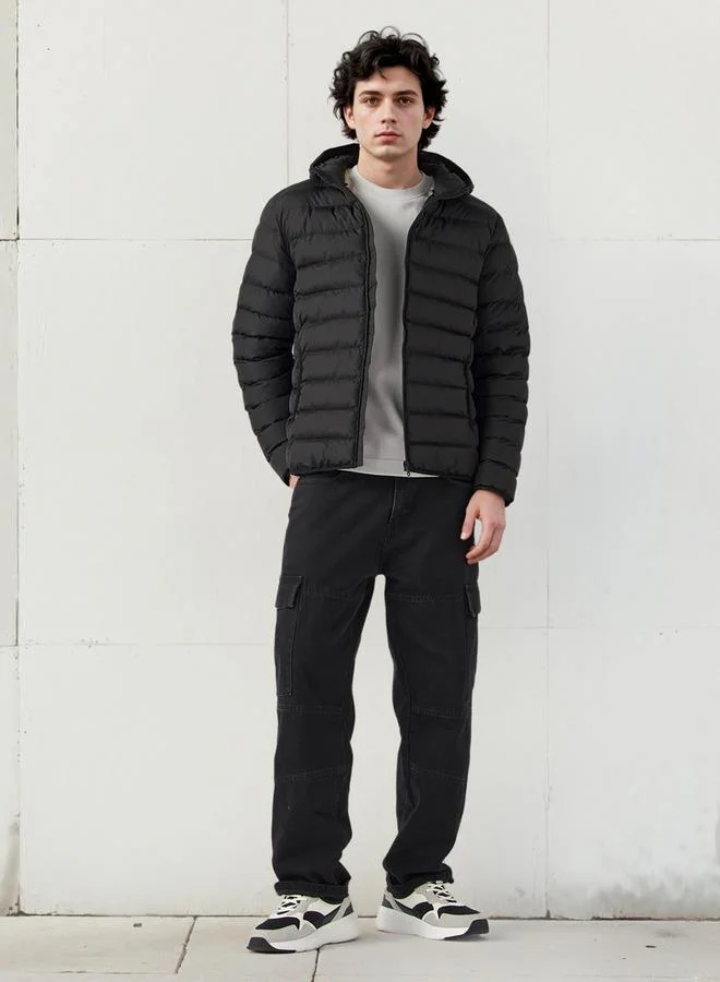 سبلاش فيڤ جاكيت مبطن خفيف بغطاء رأس