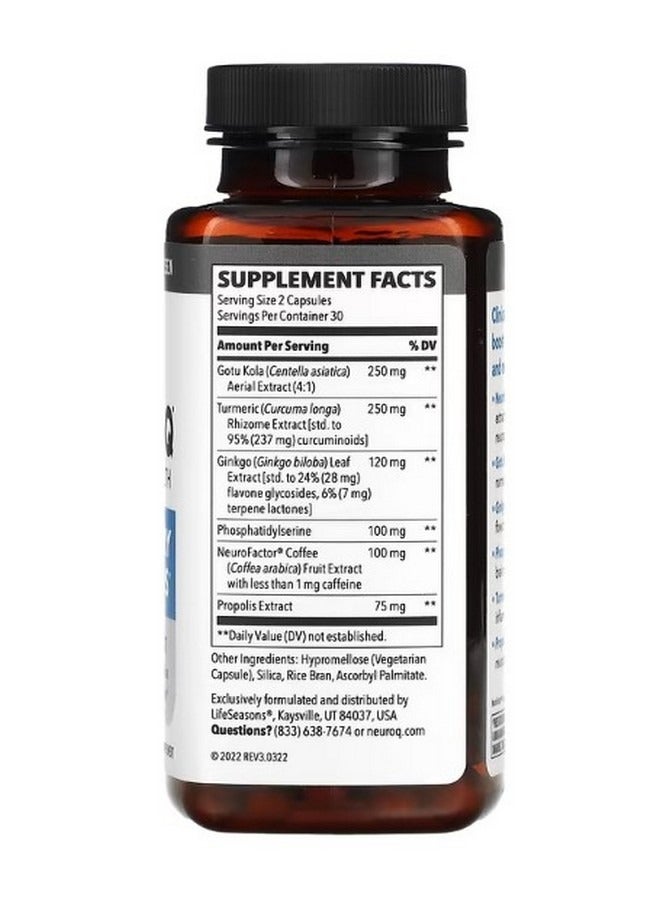 LifeSeasons NeuroQ Brain Health 60 Veg Capsules - Image 2