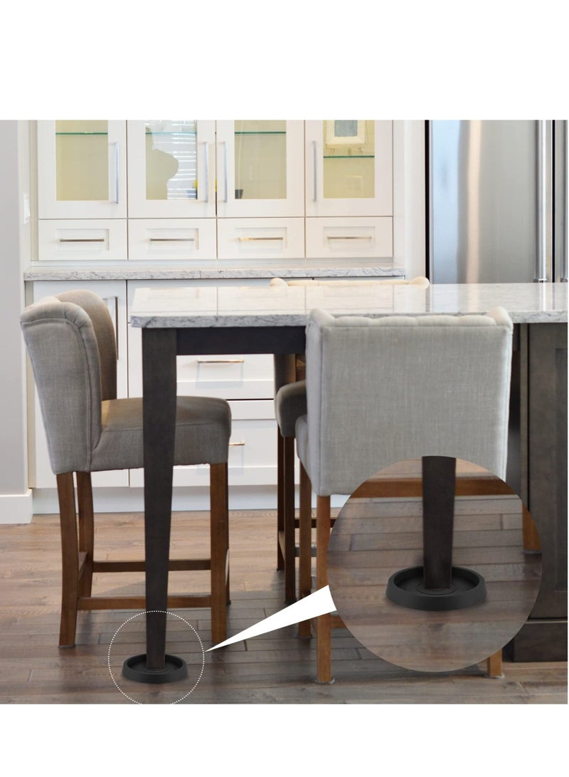 SOLARAE Round Sofa Non Slip Mat, 2.5inch Rubber Furniture Pads Non Slip,Premium Rubber Pads for Hardwood Floors, Furniture Leg Protectors (Black,4 PCS) - Image 5