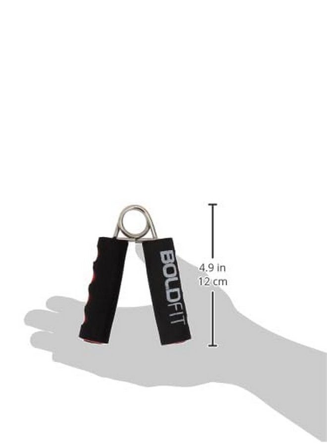 BOLDFIT - Hand Grip Strengthener With Foam Handle, Hand Gripper For Men & Women For Gym Workout Hand Exercise Equipment To Use In Home For Forearm Exercise, Finger Exercise Power Gripper Red-Black - Image 1