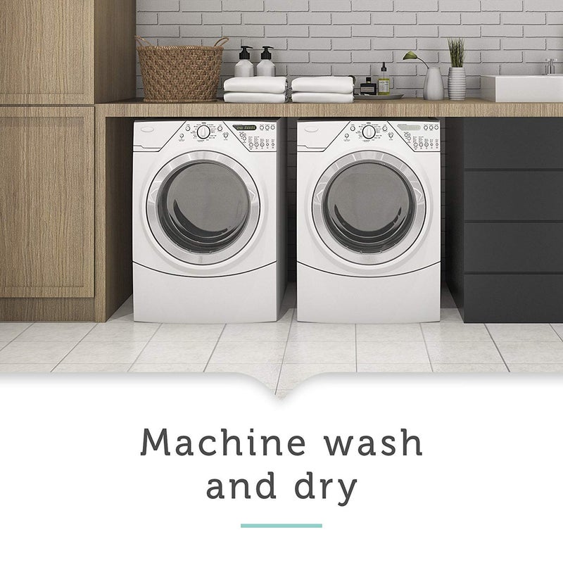 Aller-Ease AllerEase Ultra Soft Advanced Allergy Protection Machine Washable Durable Zippered Travel Pillow Protector Size 14" x 20" Size Grey - Image 4