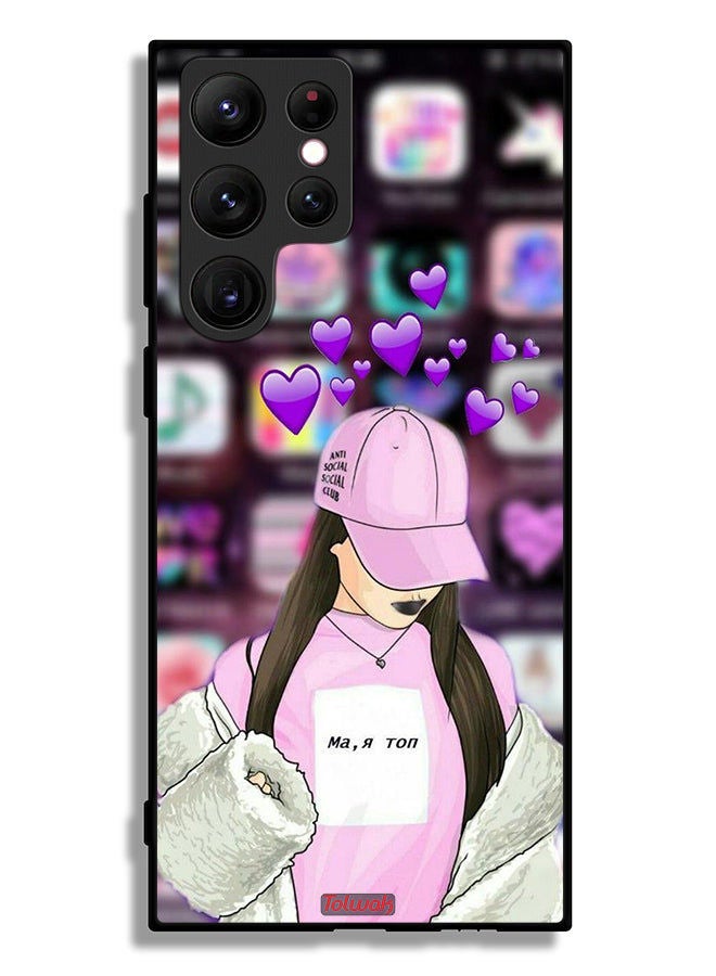 Tolwak Samsung Galaxy S22 Ultra 5G Protective Case Cover Anti Social Club - Image 3