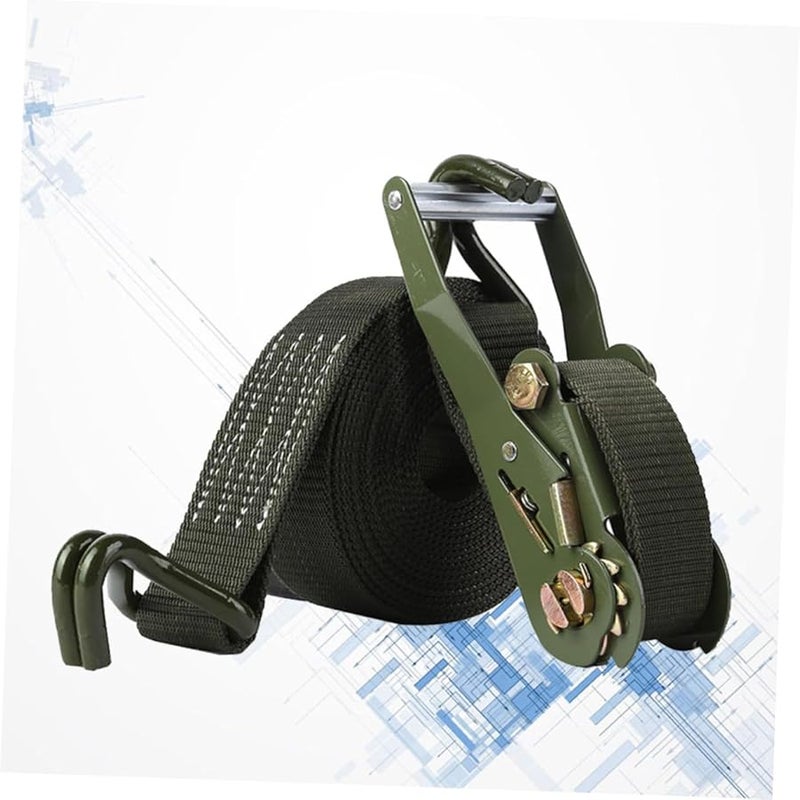 Green Heavy Duty Tie Down Straps With Hooks For Secure Cargo Bundling Motorcycle Transport - Image 5