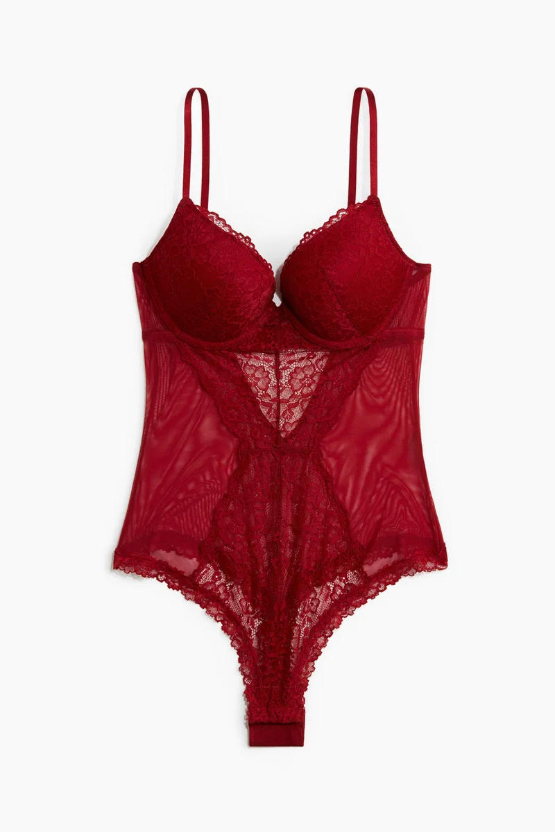 H&M Lace push-up thong body