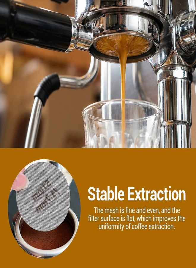 Molain 2 Pack 51mm Espresso Puck Screen, 1.7mm 1.0mm Thickness Metal Contact Screen for 52-54mm Portafilter Stainless Steel Filter Mesh Plate - Image 3