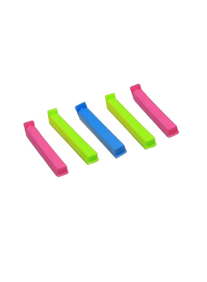 5-Piece Food Sealing Clips Bag Clips Keeping Clamp Sealer Multicolour  - Image 1